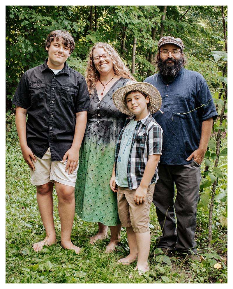 Elijah, Heather, Anakin James, and Bevin Cohen of Small House Farm