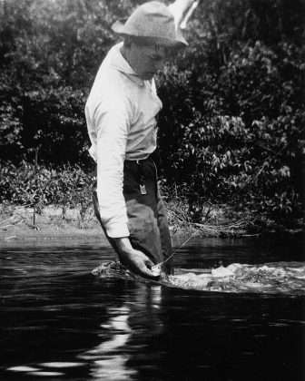 Ernest Hemingway fishing Walloon Lake