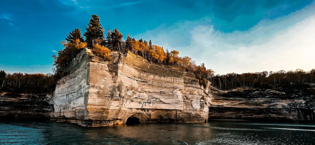 Chapel Point at Pictured Rocks National Lakeshore. Along Battleship Row. Photo by Tamara Graham