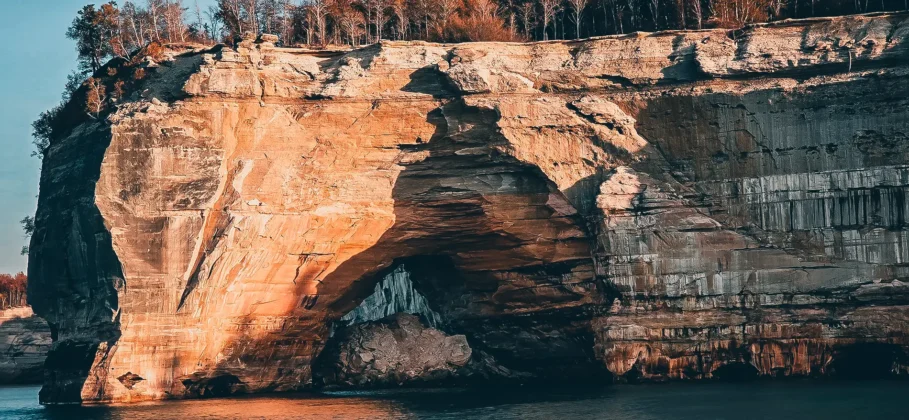 Grand Portal Arch - Pictured Rocks National Lakeshore. Collapsed 1906. Photo by Tamara Graham