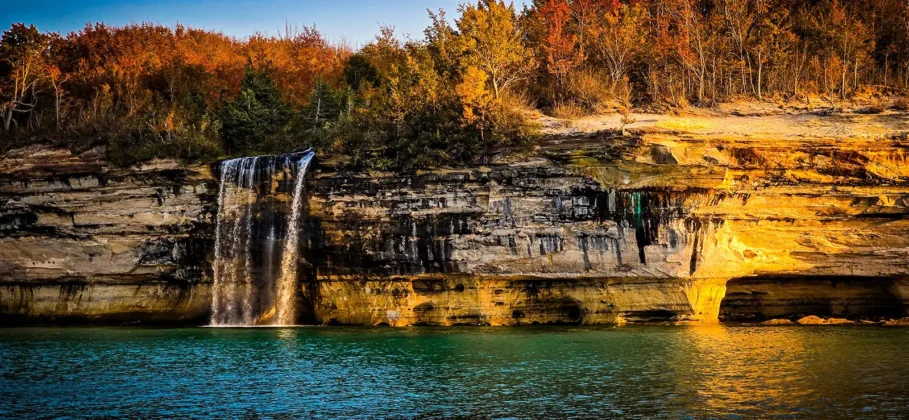 Spray Falls - Pictured Rocks National Lakeshore. Photo by Tamara Graham